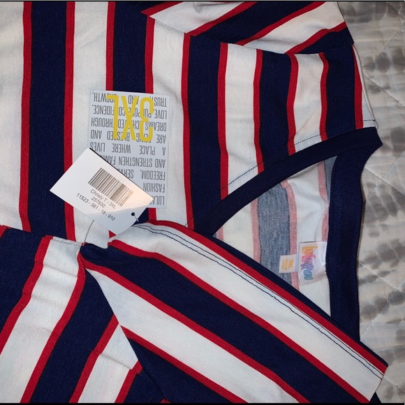 LuLaRoe Christy NWT, 3XL, red, white, & blue - Picture 4 of 9